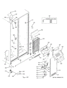 03 - Freezer Section parts for Ge Refrigerator RSG20IDPCFWW from AppliancePartsPros.com