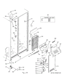 03 - Freezer Section parts for Ge Refrigerator RSG22IBPCFWW from AppliancePartsPros.com
