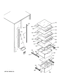 10 - Fresh Food Shelves parts for Ge Refrigerator HSS25IFMDWW from AppliancePartsPros.com
