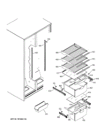 06 - Fresh Food Shelves parts for Ge Refrigerator HST20DBPAWH from AppliancePartsPros.com