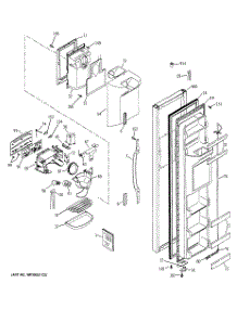 04 - Freezer Door parts for Ge Refrigerator HSS22IFMCCC from AppliancePartsPros.com