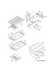 03 - Shelves parts for Ge Refrigerator HTS18GBNACC from AppliancePartsPros.com