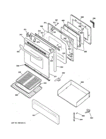 04 - Door & Drawer Parts parts for Ge Range RGB746WEH1WW from AppliancePartsPros.com