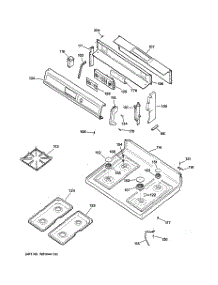 02 - Control Panel & Cooktop parts for Ge Range RGB740BEH1CT from AppliancePartsPros.com