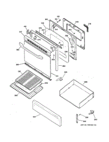 04 - Door & Drawer Parts parts for Ge Range RGB740BEH1CT from AppliancePartsPros.com