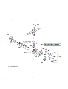 03 - Motor-Pump Mechanism parts for Ge Dishwasher HDA3400G02BB from AppliancePartsPros.com