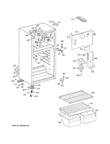 02 - Cabinet parts for Ge Refrigerator HTS16ABRERWW from AppliancePartsPros.com