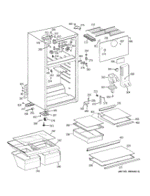 02 - Cabinet parts for Ge Refrigerator HTS16HBRERCC from AppliancePartsPros.com