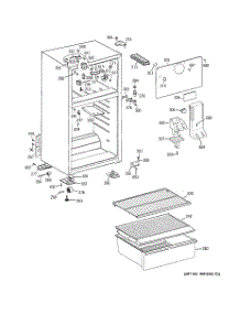 02 - Cabinet parts for Ge Refrigerator A3315ABRERWW from AppliancePartsPros.com
