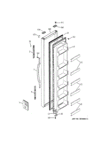 03 - Freezer Door parts for Ge Refrigerator RSG20IBMBFWW from AppliancePartsPros.com