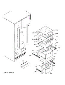 08 - Fresh Food Shelves parts for Ge Refrigerator RSG20IBMBFWW from AppliancePartsPros.com