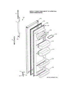 04 - Fresh Food Door parts for Ge Refrigerator RSG20IBMCFWW from AppliancePartsPros.com