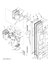 04 - Freezer Door parts for Ge Refrigerator RSG25IEMCFWW from AppliancePartsPros.com