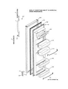 05 - Fresh Food Door parts for Ge Refrigerator RSG25IEMCFWW from AppliancePartsPros.com