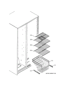 07 - Freezer Shelves parts for Ge Refrigerator RSG25IEMCFWW from AppliancePartsPros.com
