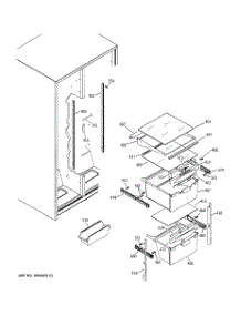 10 - Fresh Food Shelves parts for Ge Refrigerator RSG25IEMDFWW from AppliancePartsPros.com