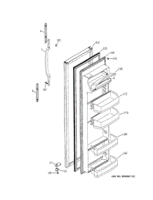 02 - Fresh Food Door parts for Ge Refrigerator RSG20IDMCFWH from AppliancePartsPros.com