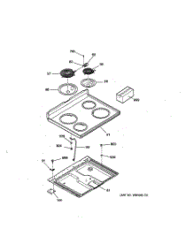 02 - Cooktop parts for Ge Range RB757GV1AD from AppliancePartsPros.com