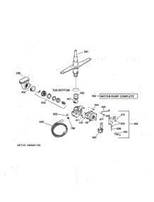 03 - Motor-Pump Mechanism parts for Ge Dishwasher ADW1000K00WW from AppliancePartsPros.com