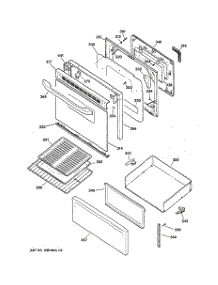 03 - Door & Drawer Parts parts for Ge Range RB757EH1BB from AppliancePartsPros.com