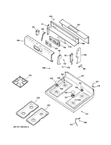 02 - Control Panel & Cooktop parts for Ge Range RGB745EEH1BB from AppliancePartsPros.com