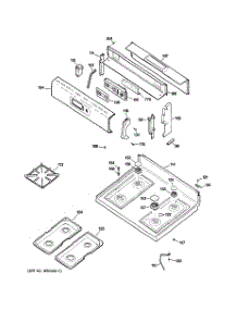 02 - Control Panel & Cooktop parts for Ge Range RGB790SEH1SA from AppliancePartsPros.com