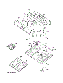02 - Control Panel & Cooktop parts for Ge Range RGB540SEH1SA from AppliancePartsPros.com