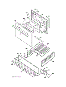04 - Door & Drawer Parts parts for Ge Range AGBS300PJ1WW from AppliancePartsPros.com