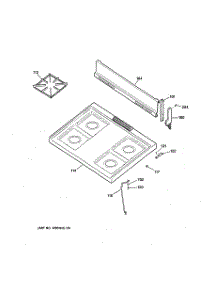 02 - Control Panel & Cooktop parts for Ge Range RGB508PPH2WH from AppliancePartsPros.com