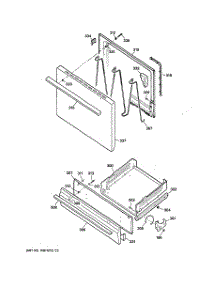04 - Door & Drawer Parts parts for Ge Range RGB524PEH2CT from AppliancePartsPros.com
