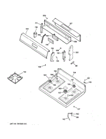 02 - Control Panel & Cooktop parts for Ge Range RGB533WEH2WW from AppliancePartsPros.com