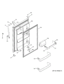 02 - Fresh Food Door parts for Ge Refrigerator HTM18IBPERSA from AppliancePartsPros.com