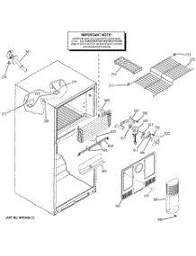 03 - Freezer Section parts for Ge Refrigerator HTM18IBPERSA from AppliancePartsPros.com