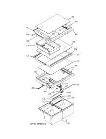 06 - Fresh Food Shelves parts for Ge Refrigerator HTS22GBPBRCC from AppliancePartsPros.com