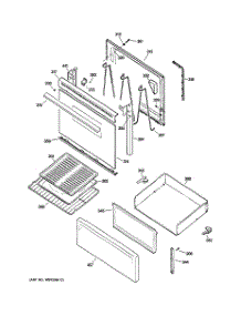 03 - Door & Drawer Parts parts for Ge Range RB525BH3WH from AppliancePartsPros.com