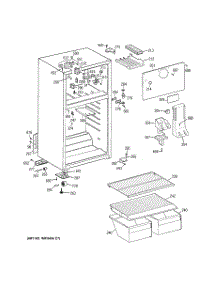 02 - Cabinet parts for Ge Refrigerator HTR15BBRFRAA from AppliancePartsPros.com