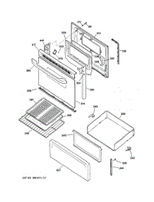 03 - Door & Drawer Parts parts for Ge Range RCBS536WJ1WW from AppliancePartsPros.com