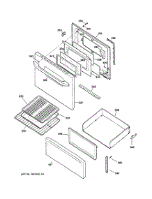 03 - Door & Drawer Parts parts for Ge Range RCBS525J1WW from AppliancePartsPros.com