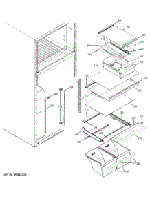 06 - Fresh Food Shelves parts for Ge Refrigerator HTM18IBPGRSA from AppliancePartsPros.com