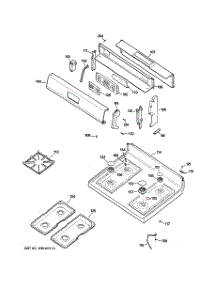 02 - Control Panel & Cooktop parts for Ge Range RGB746WEH3WW from AppliancePartsPros.com
