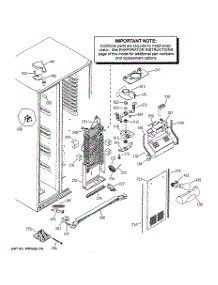 03 - Freezer Section parts for Ge Refrigerator RSK25LCMJCCC from AppliancePartsPros.com