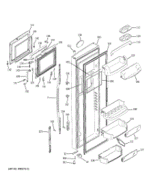 03 - Fresh Food Door parts for Ge Refrigerator RSK29NHMJCCC from AppliancePartsPros.com