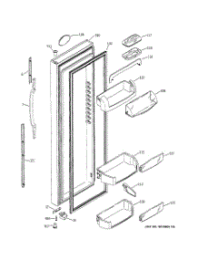 02 - Fresh Food Door parts for Ge Refrigerator HSK27MGMJCCC from AppliancePartsPros.com