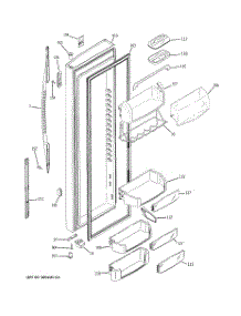 02 - Fresh Food Door parts for Ge Refrigerator RCK23MGMJFCC from AppliancePartsPros.com