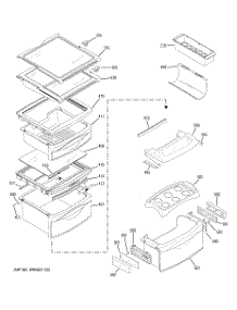 09 - Fresh Food Shelves parts for Ge Refrigerator RSK27NHMJCCC from AppliancePartsPros.com