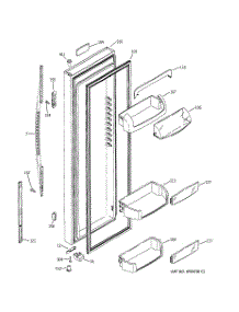 02 - Fresh Food Door parts for Ge Refrigerator RSK25LAPBCCC from AppliancePartsPros.com