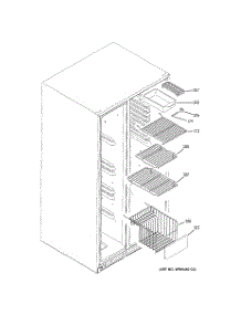 05 - Freezer Shelves parts for Ge Refrigerator RSK25LAPBCCC from AppliancePartsPros.com
