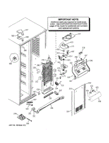 03 - Freezer Section parts for Ge Refrigerator RSK25LHRBCCC from AppliancePartsPros.com