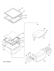07 - Fresh Food Shelves parts for Ge Refrigerator RCK23LAPBFCC from AppliancePartsPros.com