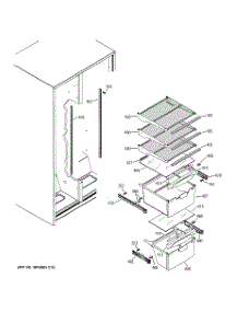 07 - Fresh Food Shelves parts for Ge Refrigerator RSG20DDPHFWW from AppliancePartsPros.com